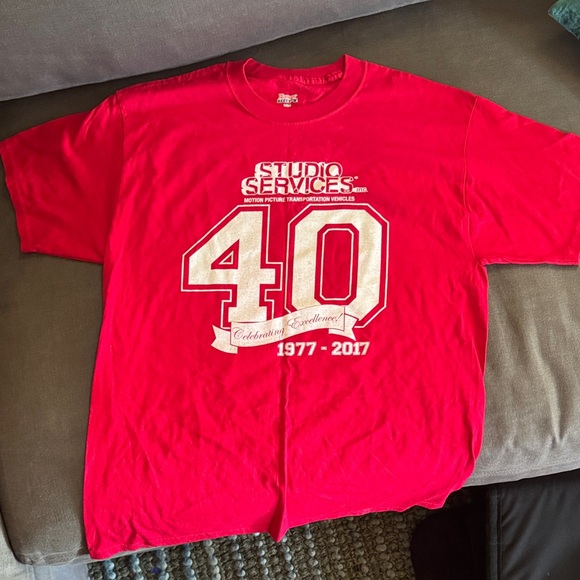 Hanes Studio Services Red Tee - Picture 1 of 4